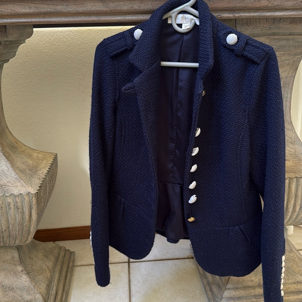 Boston Proper Lined Tweed Jacket